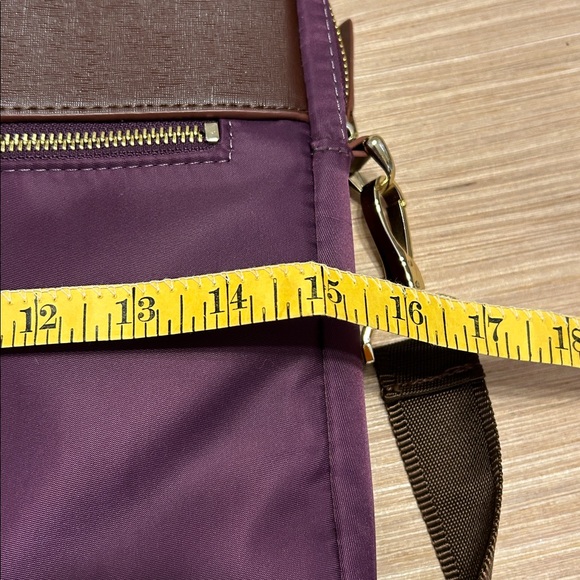 Purple Plum and Brown Laptop-Tablet-File Bag. - Picture 6 of 8